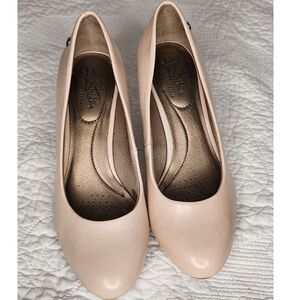 Life Stride Heels Women's 7.5 M Parigi Pumps Casual Pink Faux Leather Slip On